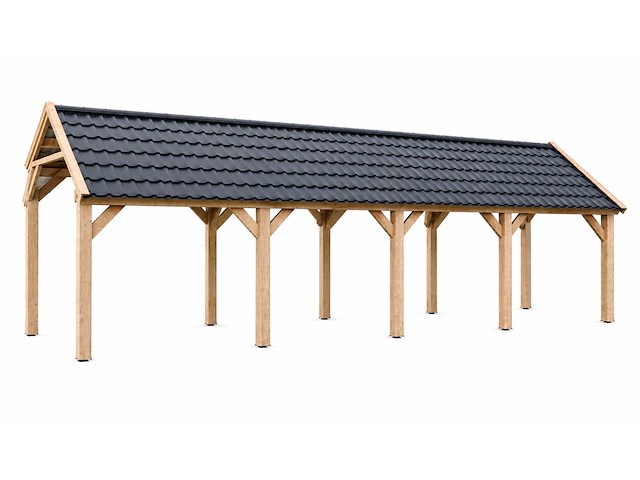 Douglas kapschuur met dakpanplaten - 280x1500x290 cm - afbeelding 3 van  4