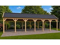 Douglas kapschuur met dakpanplaten - 280x1800x290 cm - afbeelding 1 van  4