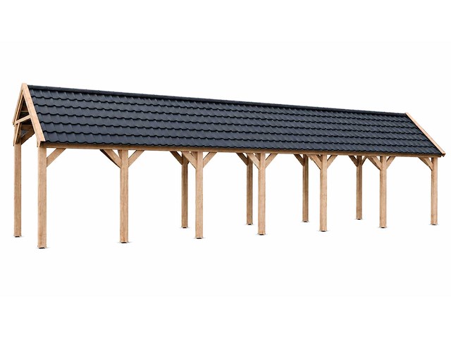 Douglas kapschuur met dakpanplaten - 280x1800x290 cm - afbeelding 3 van  4