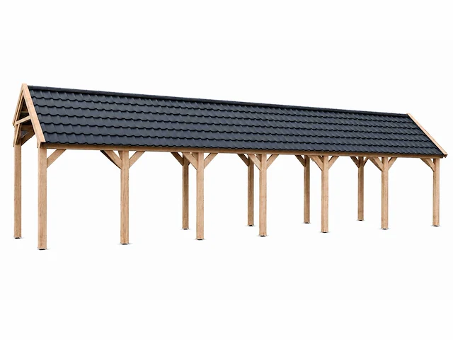 Douglas kapschuur met dakpanplaten - 280x1800x290 cm - afbeelding 2 van  4