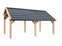 Douglas kapschuur met dakpanplaten - 280x300x290 cm - afbeelding 2 van  4