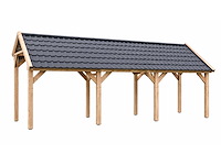 Douglas kapschuur met dakpanplaten - 280x900x290 cm - afbeelding 2 van  4