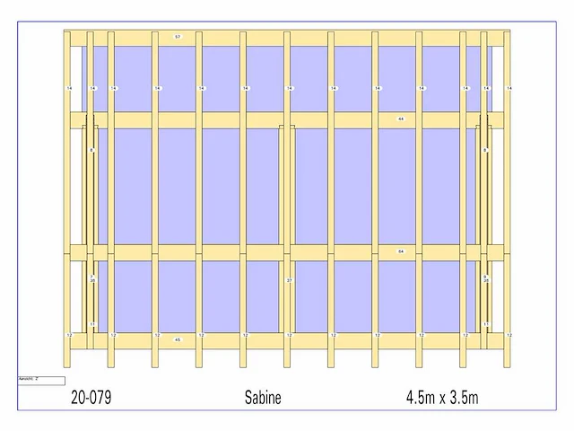 Douglas kapschuur/poolhouse 3,5 x 4,5 - afbeelding 10 van  15