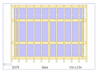 Douglas kapschuur/poolhouse 3,5 x 4,5 - afbeelding 10 van  15