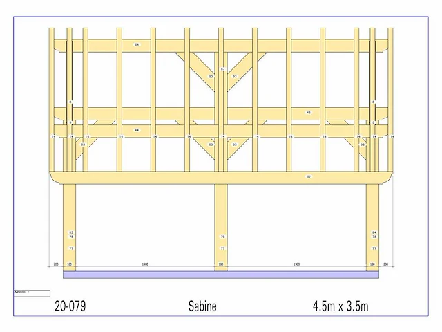 Douglas kapschuur/poolhouse 3,5 x 4,5 - afbeelding 10 van  14