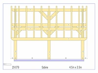 Douglas kapschuur/poolhouse 3,5 x 4,5 - afbeelding 10 van  14