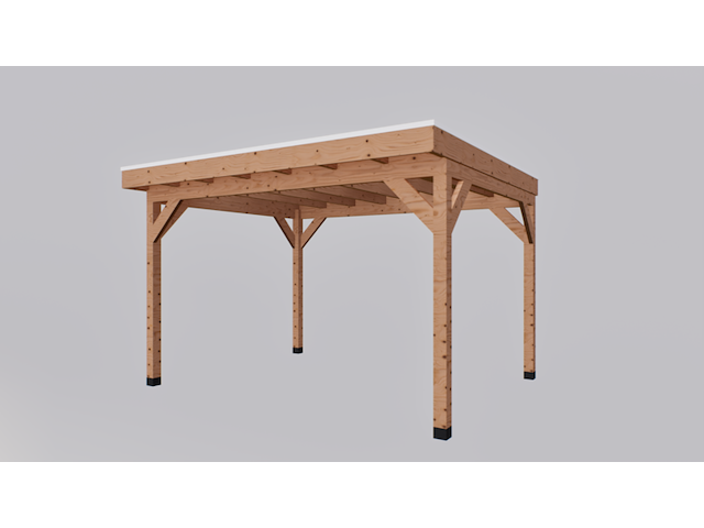 Douglas overkapping 300x400cm met overstek verando - afbeelding 2 van  3