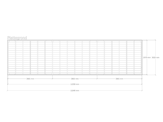 Douglas overkapping 302 x 1164 cm, verando, orgin - afbeelding 2 van  6