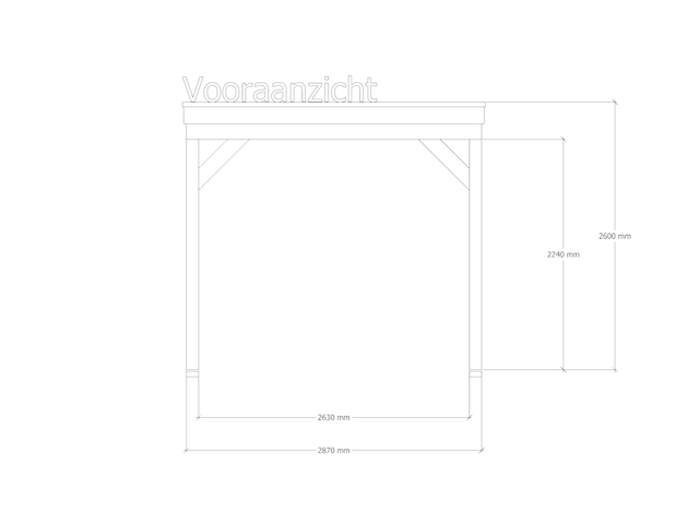 Douglas overkapping, 302 x 292 cm verando, origin - afbeelding 3 van  6