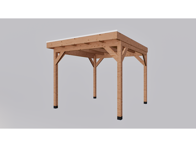 Douglas overkapping, 302 x 292 cm verando, pure - afbeelding 2 van  3