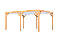 Douglas overkapping 302 x 292 cm, verando, pure - afbeelding 1 van  6