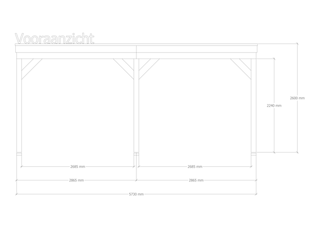 Douglas overkapping 302 x 578 cm, verando, orgin - afbeelding 3 van  6