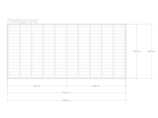Douglas overkapping 302 x 656 cm, verando, orgin - afbeelding 2 van  6