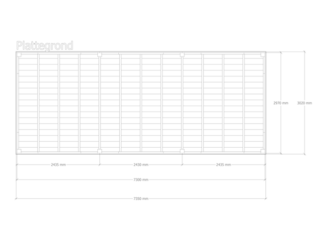 Douglas overkapping 302 x 735 cm, verando, orgin - afbeelding 2 van  6
