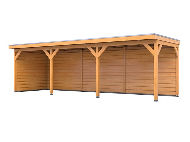 Douglas overkapping, 302 x 735 cm + wanden blank, verando, pure - afbeelding 1 van  2