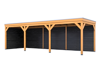 Douglas overkapping, 302 x 735 cm + wanden zwart, verando, orgin - afbeelding 1 van  6