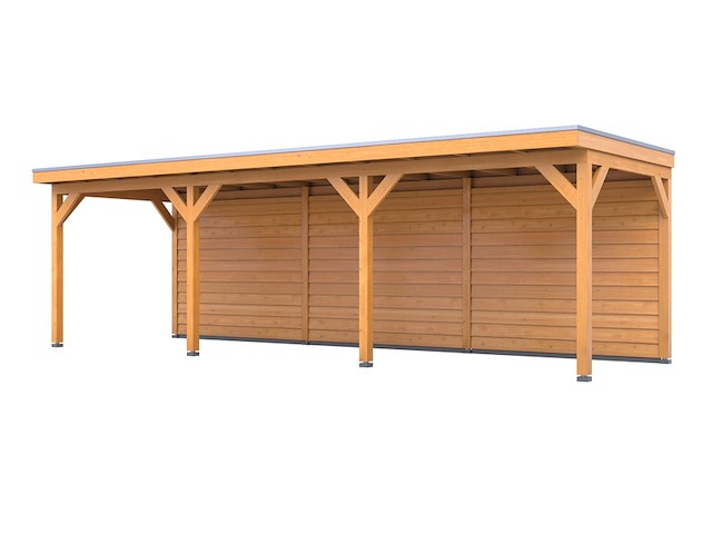 Douglas overkapping, 302 x 864 cm + wand blank, verando, pure - afbeelding 1 van  2