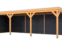 Douglas overkapping, 302 x 864 cm + wanden zwart, verando, origin - afbeelding 1 van  2