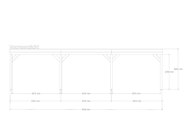 Douglas overkapping, 302 x 981 cm verando, origin - afbeelding 3 van  6