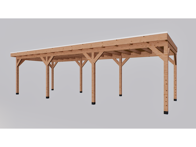 Douglas overkapping, 302 x 981 cm, verando, pure - afbeelding 2 van  3