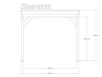 Douglas overkapping 302x1164cm + wanden blank verando, origin - afbeelding 4 van  6