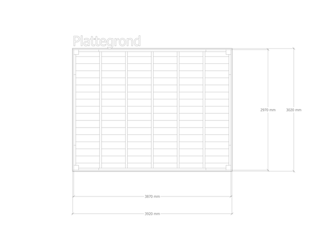 Douglas overkapping 302x392cm verando, origin - afbeelding 2 van  6
