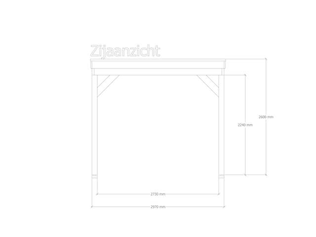 Douglas overkapping 302x392cm verando, origin - afbeelding 4 van  6