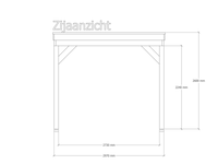 Douglas overkapping 302x392cm verando, origin - afbeelding 4 van  6