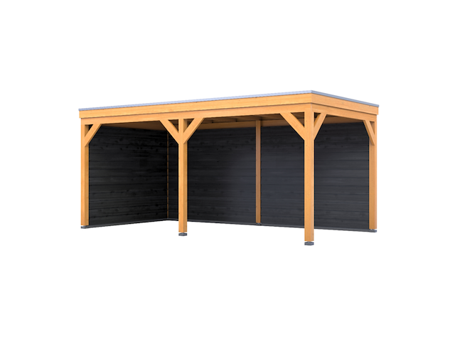 Douglas overkapping 302x492cm + wanden zwart verando, origin - afbeelding 1 van  6