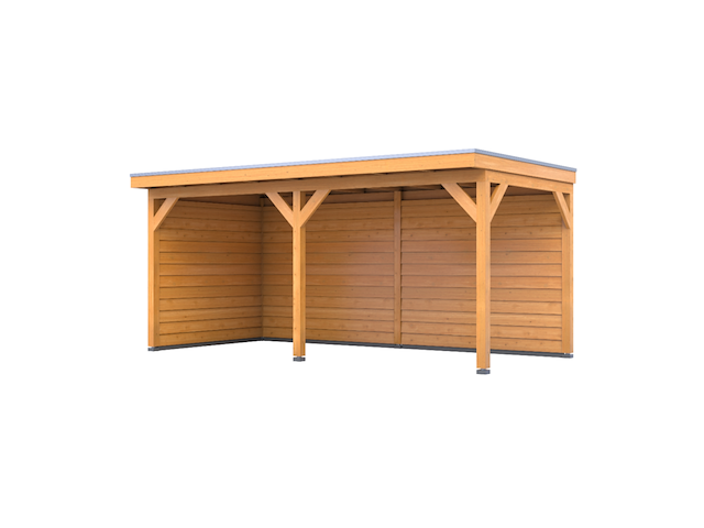 Douglas overkapping 302x578cm + wanden blank verando, pure - afbeelding 1 van  6