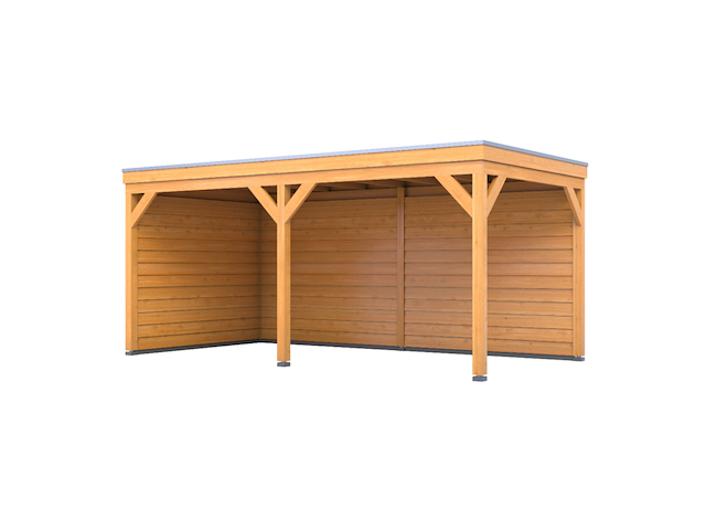 Douglas overkapping 302x656cm + wanden blank verando, origin - afbeelding 1 van  6