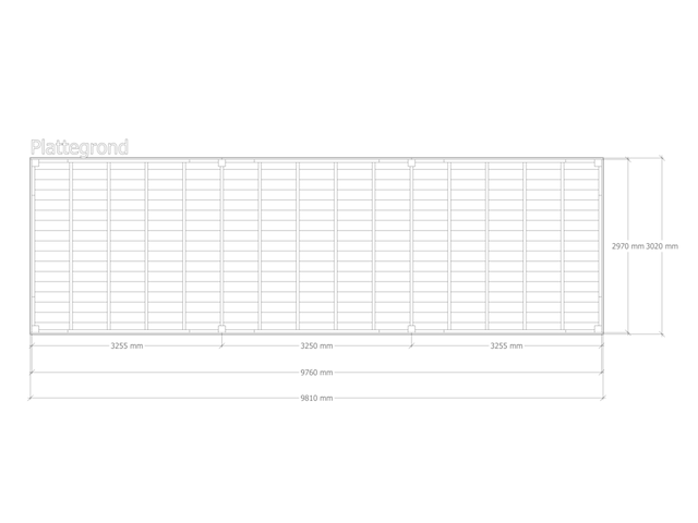 Douglas overkapping 302x981cm verando, origin - afbeelding 2 van  6