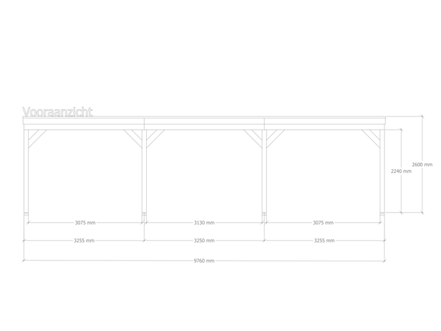Douglas overkapping 302x981cm verando, origin - afbeelding 3 van  6