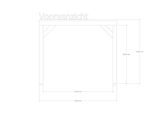 Douglas overkapping, 307 x 297 cm verando, living - afbeelding 3 van  6