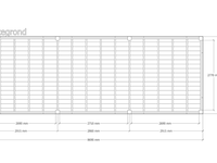 Douglas overkapping, 307 x 869 cm + wand blank, verando, living - afbeelding 2 van  6