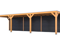 Douglas overkapping, 307 x 986 cm + wand zwart, verando, living - afbeelding 1 van  2