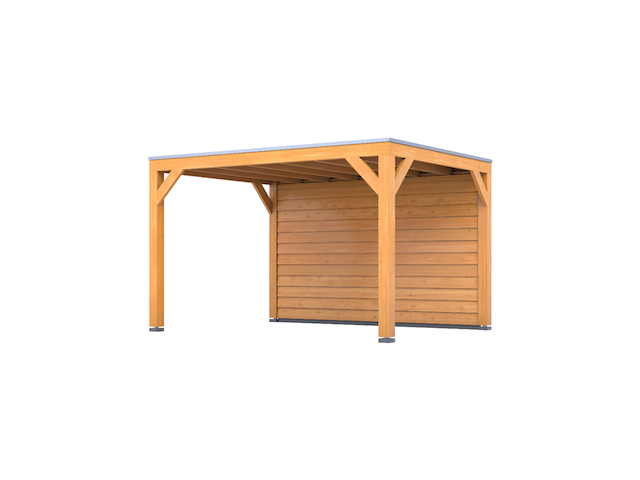 Douglas overkapping 307x297cm + wand blank verando, living - afbeelding 1 van  6