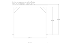Douglas overkapping 307x297cm + wand blank verando, living - afbeelding 3 van  6