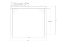 Douglas overkapping 307x297cm + wand blank verando, living - afbeelding 4 van  6