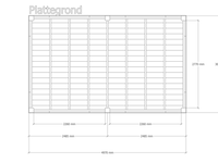 Douglas overkapping 307x497cm + wanden blank verando, living - afbeelding 2 van  6