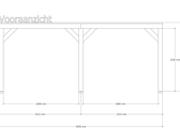 Douglas overkapping 307x583cm verando, living - afbeelding 3 van  6