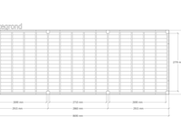 Douglas overkapping 307x869cm + wanden blank verando, living - afbeelding 2 van  6