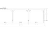 Douglas overkapping 307x986cm verando, living - afbeelding 3 van  6