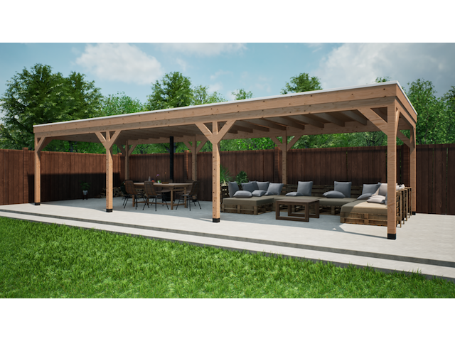 Douglas overkapping 400x1100cm verando - afbeelding 1 van  3