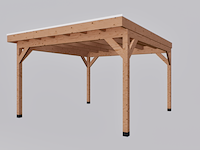 Douglas overkapping 400x400 cm met overstek verando - afbeelding 2 van  3