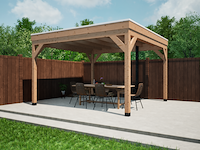 Douglas overkapping 400x400cm met wanden, verando - afbeelding 1 van  6