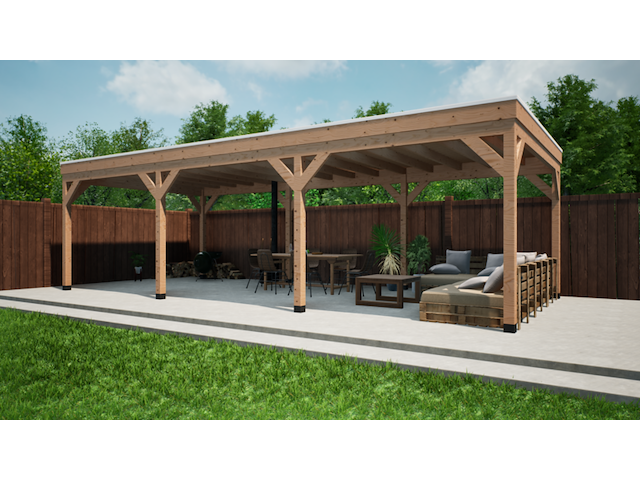 Douglas overkapping 400x900cm verando - afbeelding 2 van  7