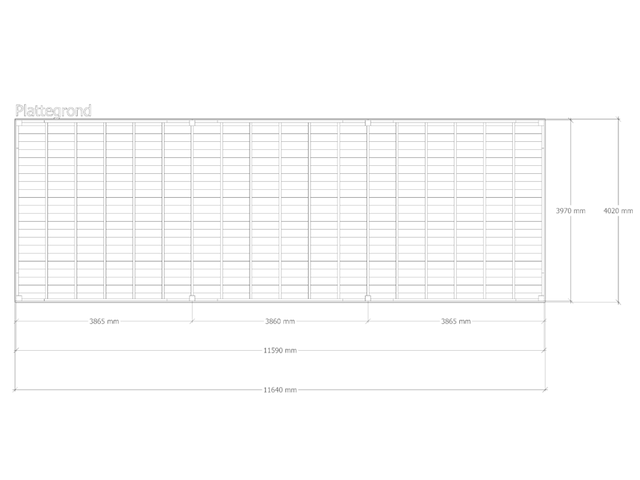 Douglas overkapping 402 x 1164 cm, verando, orgin - afbeelding 2 van  6