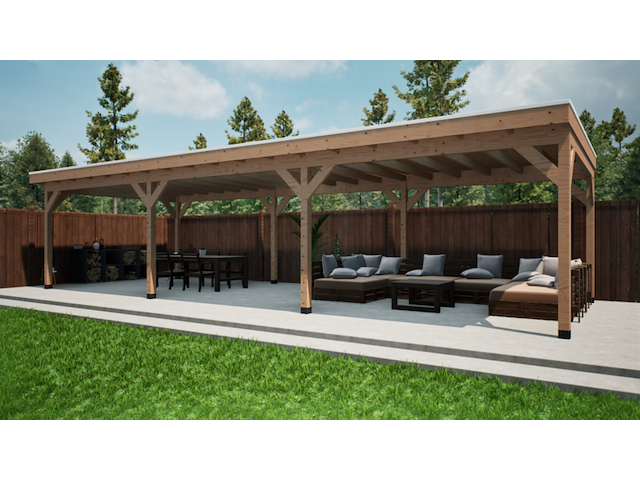 Douglas overkapping, 402 x 1164 cm verando, pure - afbeelding 1 van  3