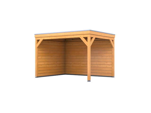 Douglas overkapping 402 x 392 cm + wanden, verando, orgin - afbeelding 1 van  6